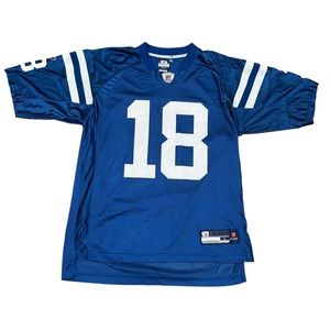 Peyton Manning "18" Jersey Reebok Men’s Large Excellent Condition Blue